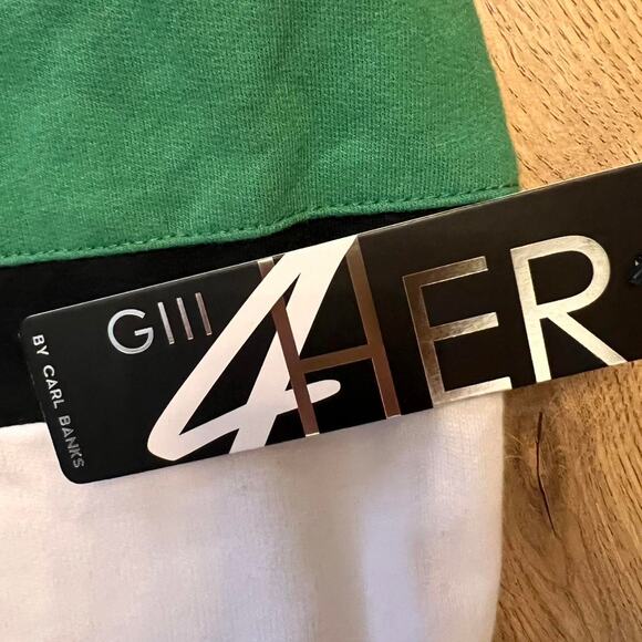 Dallas Stars NHL Hoodie Long Sleeve Shirt White Green Lace-Up Medium Woman NWT - Picture 4 of 5